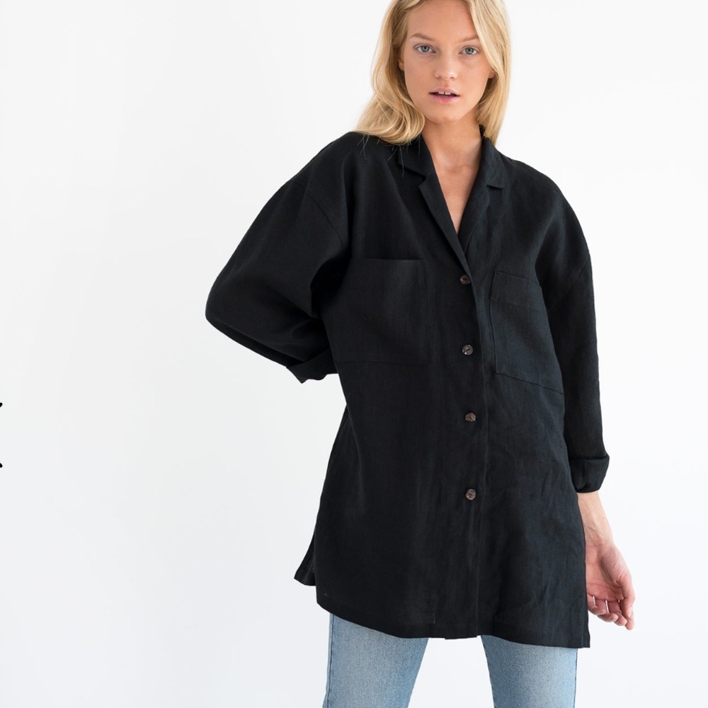 Linen Long Sleeve Button Down Shirt